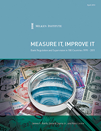 Measure It, Improve It
Bank Regulation and Supervision in 180 Countries 1999 - 2011 Measure It, Improve It
Bank Regulation and Supervision in 180 Countries 1999 - 2011